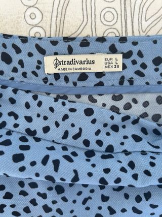 Falda pantalón Stradivarius azul