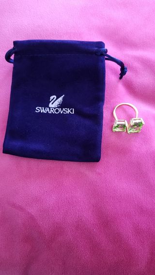 Anillo Swarovski Dorado y Verde