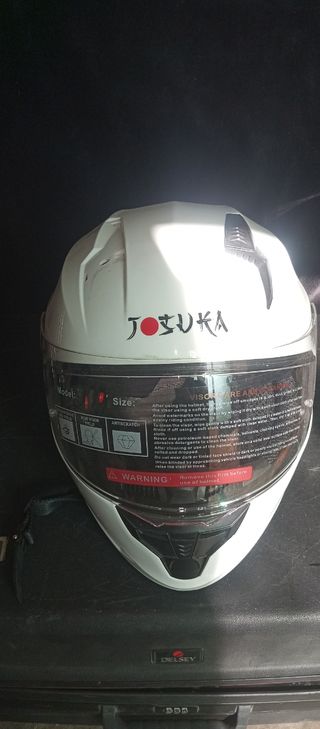 2 Cascos Moto Blancos JOZUKA y JEB'S