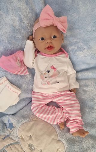 Muñeca Reborn Silicona Blanda Platino