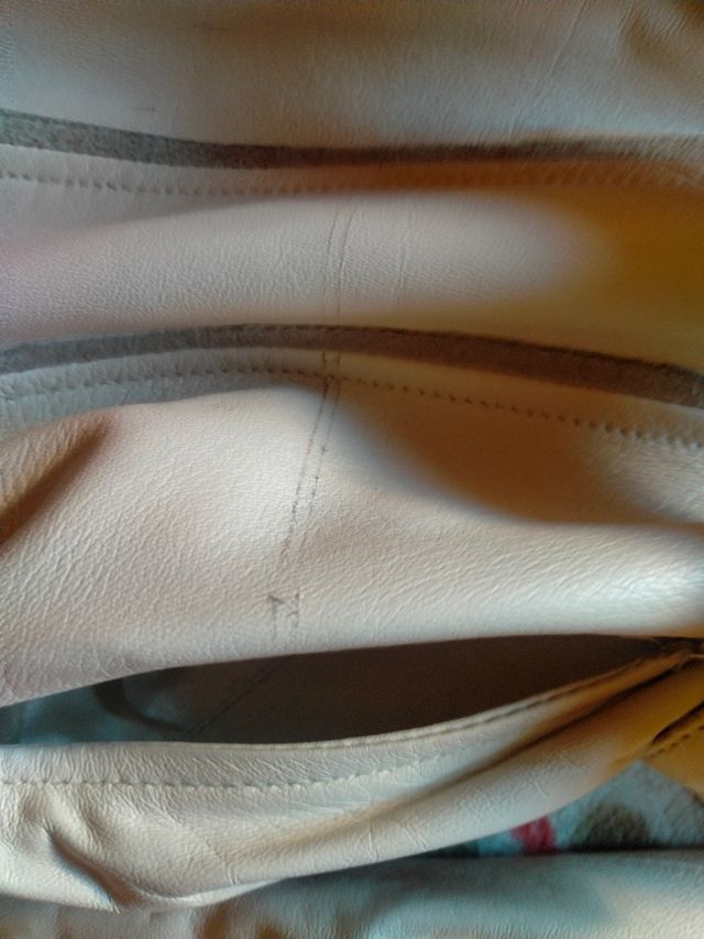 Gabardina vintage polipiel larga beige