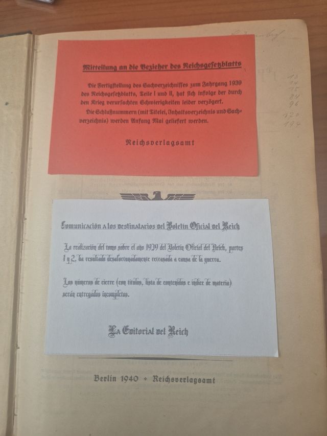 Reichsgesetzblatt III Reich 1940