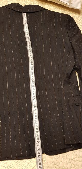 Traje RV negro con listas beige