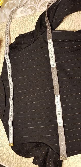 Traje RV negro con listas beige