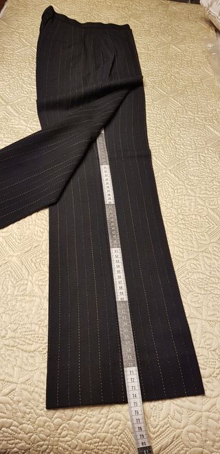 Traje RV negro con listas beige