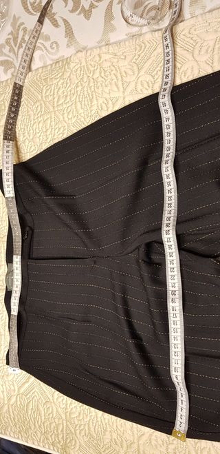 Traje RV negro con listas beige
