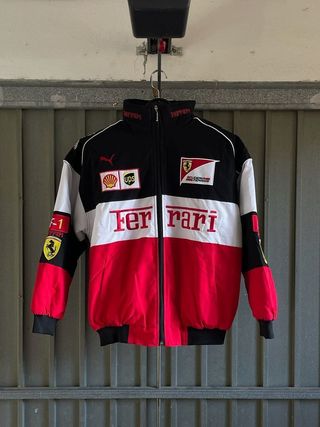 Vintage Ferrari F1 Team Bomber Jacket Red/White