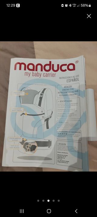 Mochila Portabebés Manduca Bio Algodón y Cáñamo