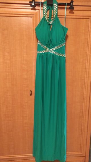 Vestido largo con etiqueta