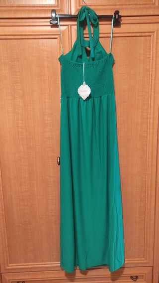 Vestido largo con etiqueta