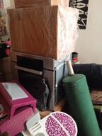 Rollos de tela negra y verde