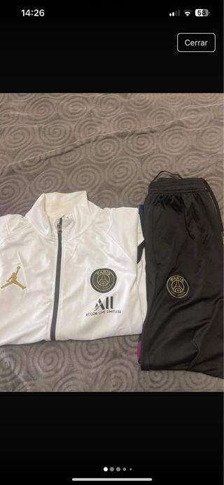 Chándal PSG Jordan Blanco y Negro
