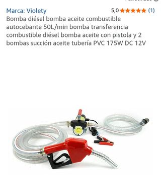 Bomba de combustible con manguera