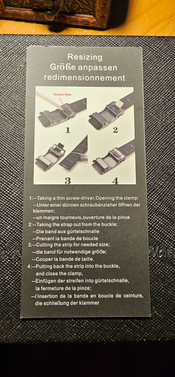 Cinturón Micrométrico Marrón y Plateado