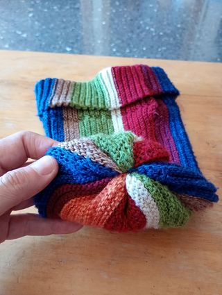 Gorro de lana holgado multicolor
