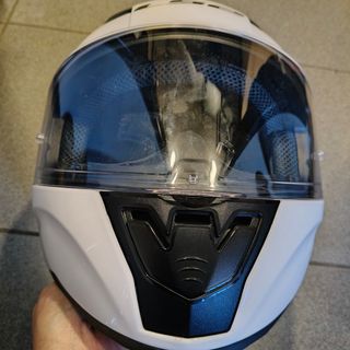 Casco de moto integral blanco