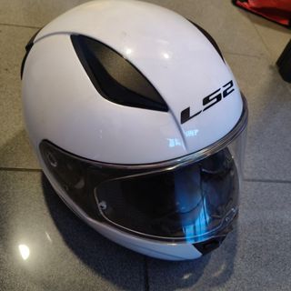 Casco de moto integral blanco