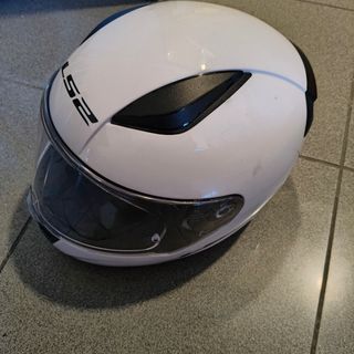Casco de moto integral blanco
