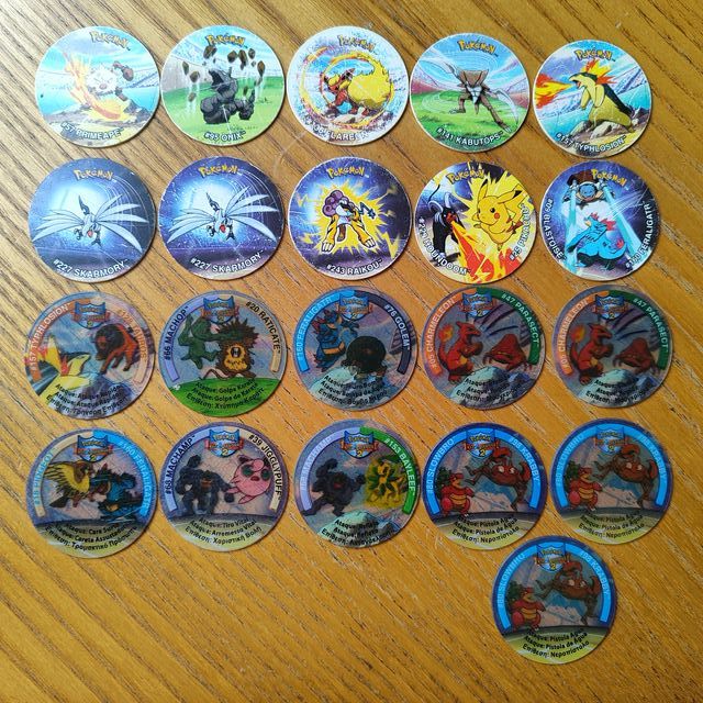 Mix 21 tazos Pokémon League y League 2
