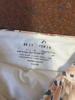 Bikini RVCA Talla XS Tiro Alto Estampado