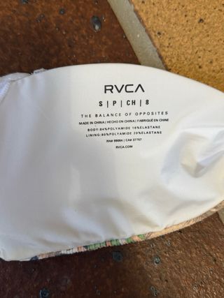 Bikini RVCA Talla XS Tiro Alto Estampado