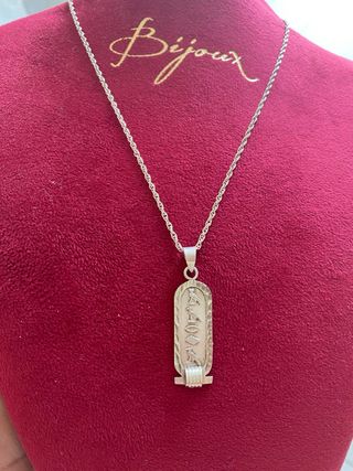 Collana con pendente vintage cartiglio Egiziano