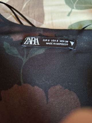 Crop top Zara flores