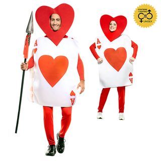 Disfraz de AS de Corazones Adulto T-ML