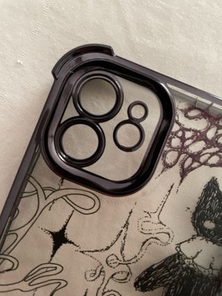 Funda iPhone 12 Diseño Gato Negro