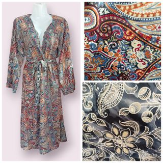 Kimono reversible estampado paisley