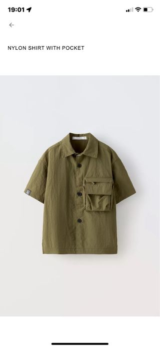 Camisa de nylon Zara con bolsillo