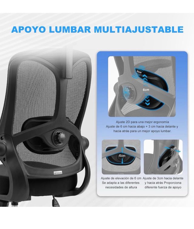 Silla de Oficina Ergonómica Magic Life Negra