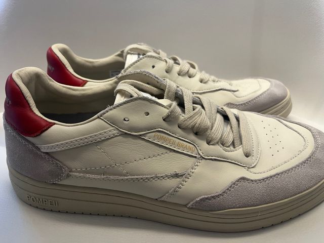 Deportivas Pompeii Brand Talla 43 Beige/Rojo