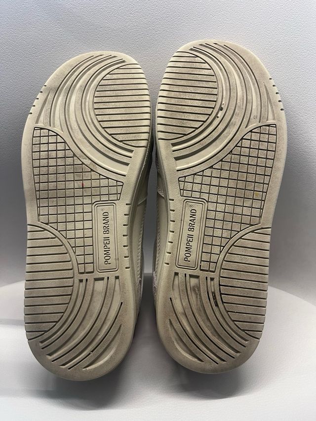 Deportivas Pompeii Brand Talla 43 Beige/Rojo