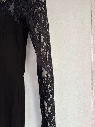 Vestido negro con encaje talla 34 XS