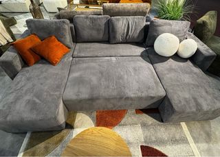 Sofá chaise longue doble con almacenamiento