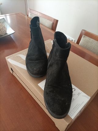 Botines Ante Negro Talla 39