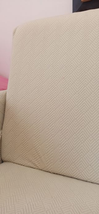 Copridivano beige in tessuto 3 posti