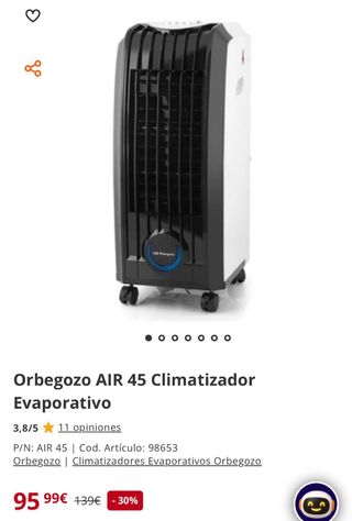 Orbegozo AIR 45 Climatizador Evaporativo