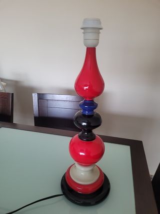 Lámpara de mesa Zara Home cerámica y tela