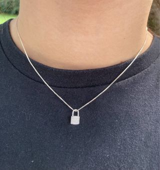 Catenina Argento 925 con Ciondolo Lucchetto