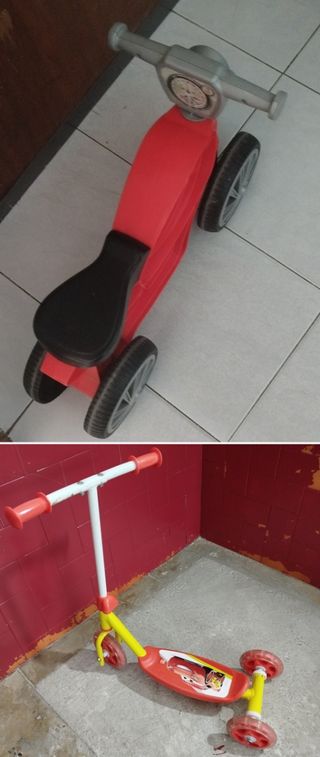 Patinete y moto infantil