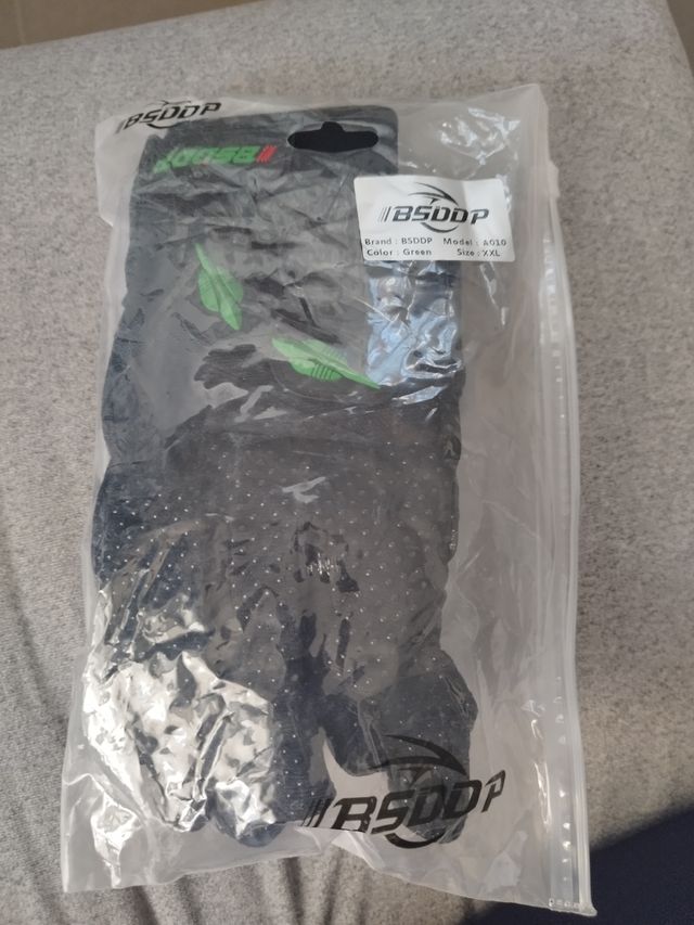 Guantes Ciclismo Bsdop Negros y Verdes