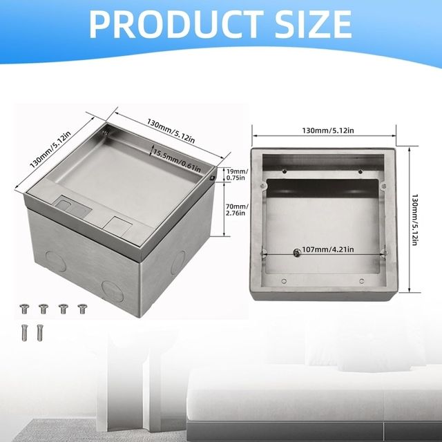 Base a presa integrata in acciaio inossidabile