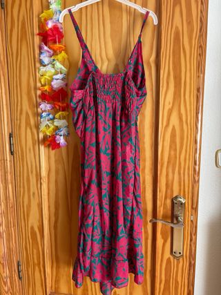 Vestido estampado floral seda