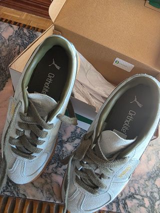 Zapatillas Puma Palermo Azul-Verde Talla 36