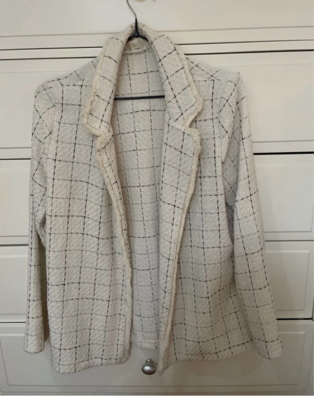 Blazer cuadros blanco y negro