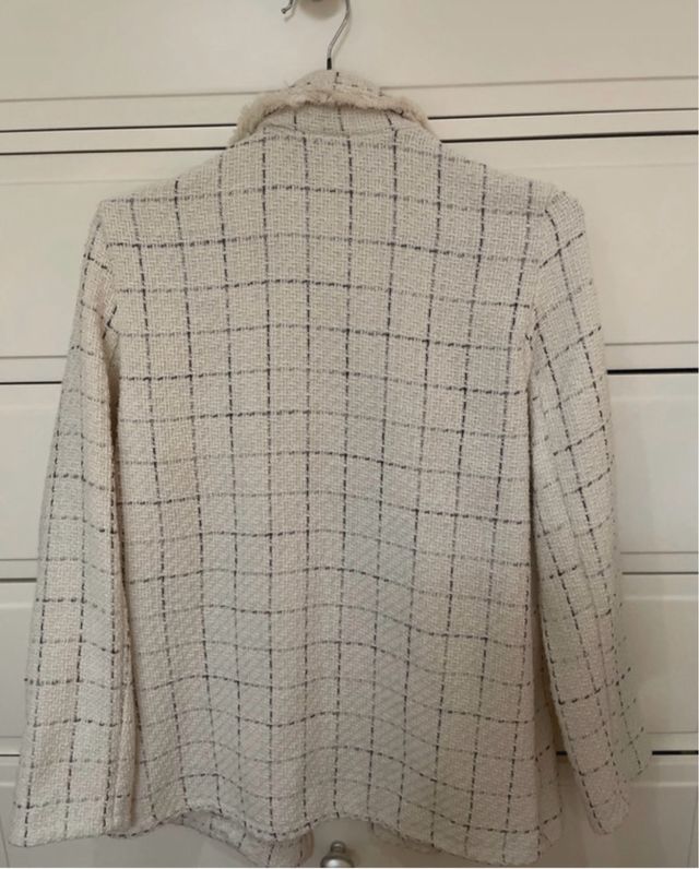 Blazer cuadros blanco y negro