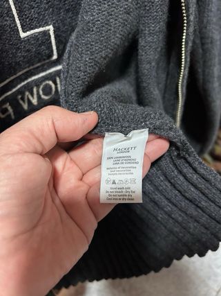 Jersey Hackett Gris Invierno Cremallera
