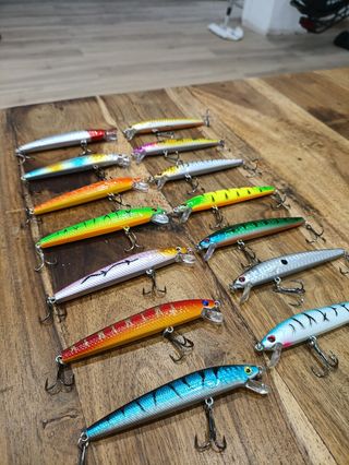 (8gr) señuelos pesca spinning caña carrete muestra